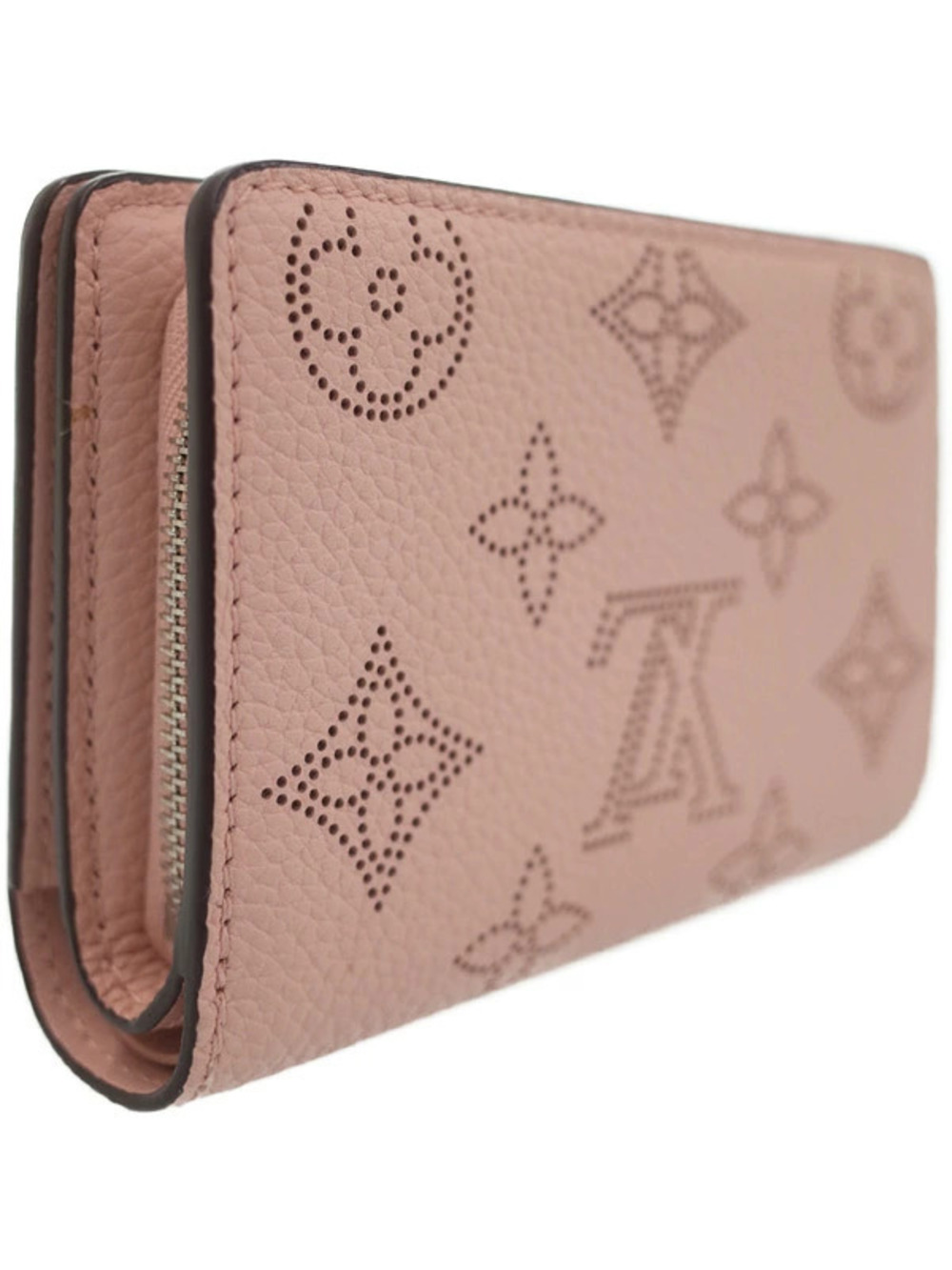 Louis Vuitton Mahina Wallet fold Portefeuille Bi Short Claire Black